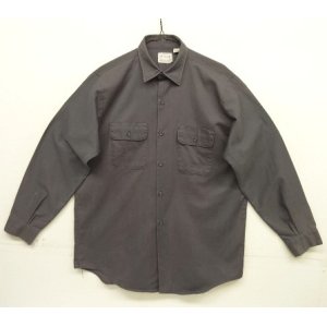 画像: 70'S P-N-H "KORATRON" 長袖 ワークシャツ チャコール USA製 (VINTAGE)