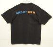 画像5: 90'S IBM "NEED IT?GET IT" 両面＆袖プリント 半袖 Tシャツ ブラック (VINTAGE)