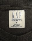 画像2: 90'S GAP 旧タグ ヘビーウエイト ポケット付き ボックス Tシャツ フェードブラック (VINTAGE)