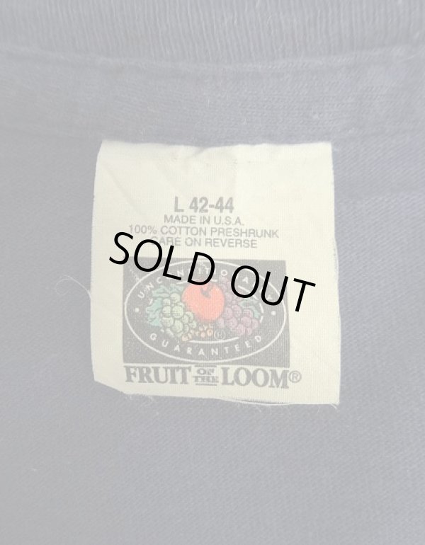 画像2: 90'S FRUIT OF THE LOOM シングルステッチ 耳付きポケット 半袖 Tシャツ ネイビー USA製 (VINTAGE)