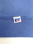 画像5: 90'S RUSSELL ATHLETIC 前Vガゼット付き 染み込みプリント クルーネック スウェットシャツ フェードブルー USA製 (VINTAGE)