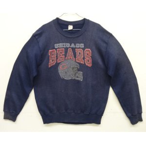 画像: 80'S CHAMPION "CHICAGO BEARS" トリコタグ スウェットシャツ フェードネイビー USA製 (VINTAGE)