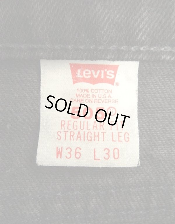 画像2: 90'S LEVIS 505 デニム ブラック W36L30 USA製 (VINTAGE)