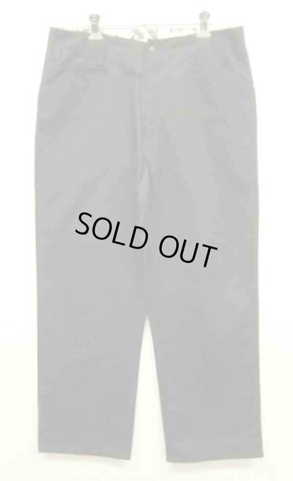 画像1: 90'S BEN DAVIS "FRISCO PANTS" トップスナップボタン フリスコパンツ ブラック USA製 (VINTAGE)