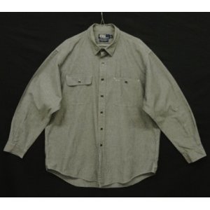 画像: 90'S RALPH LAUREN "DUNGAREE WORKSHIRT" シャンブレー ワークシャツ ブラック (VINTAGE)
