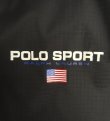 画像4: 90'S RALPH LAUREN "POLO SPORT" 三角タグ チンスト付き リップストップナイロン ドリズラージャケット ブラック/ホワイト (VINTAGE)
