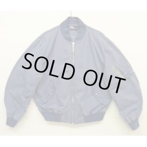 画像: 90'S RALPH LAUREN 三角タグ ポプリン L-2B フライトジャケット ブルー (VINTAGE)
