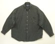 画像1: 90'S RALPH LAUREN "BIG SHIRT" 同色ロゴ コットンビエラ 長袖 BDシャツ チェック柄 (VINTAGE)