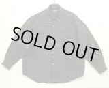 画像: 90'S RALPH LAUREN "BIG SHIRT" 同色ロゴ コットンビエラ 長袖 BDシャツ チェック柄 (VINTAGE)
