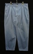 画像1: 90'S RALPH LAUREN "ボックスロゴ" ツープリーツ チノパンツ ブルー USA製 (VINTAGE)
