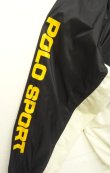 画像5: 90'S RALPH LAUREN "POLO SPORT" 三角タグ チンスト付き リップストップナイロン ドリズラージャケット ブラック/ホワイト (VINTAGE)