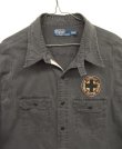 画像3: 90'S RALPH LAUREN チンスト付き バックステンシル ワークシャツ ブラック (VINTAGE)