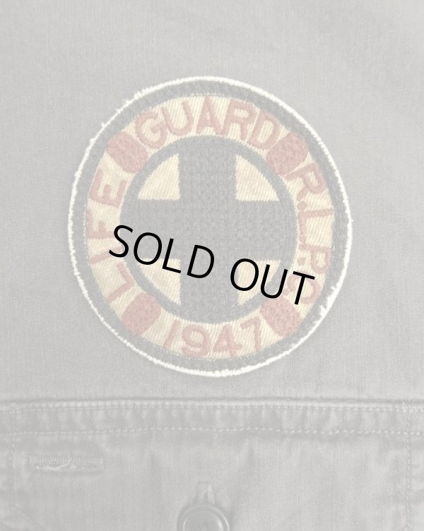 画像4: 90'S RALPH LAUREN チンスト付き バックステンシル ワークシャツ ブラック (VINTAGE)