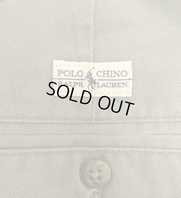 画像4: 90'S RALPH LAUREN "ANDREW PANT" ツープリーツ チノパンツ カーキ (VINTAGE)