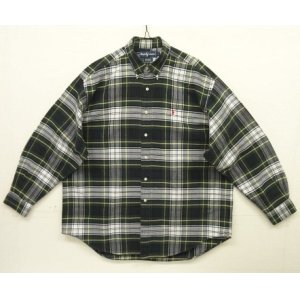 画像: 90'S RALPH LAUREN "BIG SHIRT" オックスフォード 長袖 BDシャツ チェック柄 (VINTAGE)