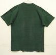 画像4: 70'S TOWNCRAFT シングルステッチ 耳付きポケット 半袖 Tシャツ ダークグリーン (VINTAGE)