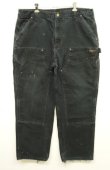 画像1: CARHARTT ダブルニー ダック ペインターパンツ ブラック W38L30 メキシコ製 (VINTAGE)