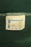 画像2: 70'S TOWNCRAFT シングルステッチ 耳付きポケット 半袖 Tシャツ ダークグリーン (VINTAGE)