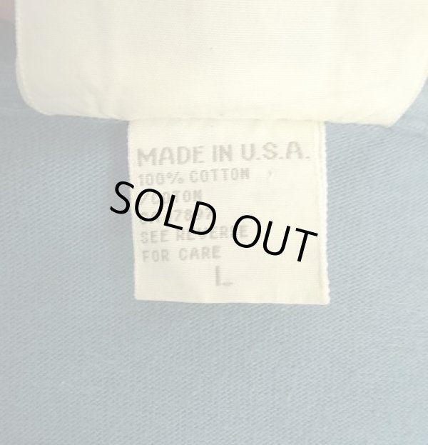 画像3: 80'S BANANA REPUBLIC シングルステッチ 耳付きポケット 半袖 Tシャツ ブルー USA製 (VINTAGE)
