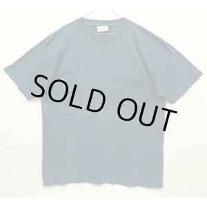 画像: 80'S BANANA REPUBLIC シングルステッチ 耳付きポケット 半袖 Tシャツ ブルー USA製 (VINTAGE)