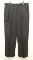 画像1: BROOKS BROTHERS ツープリーツ ウールパンツ チャコール (USED)