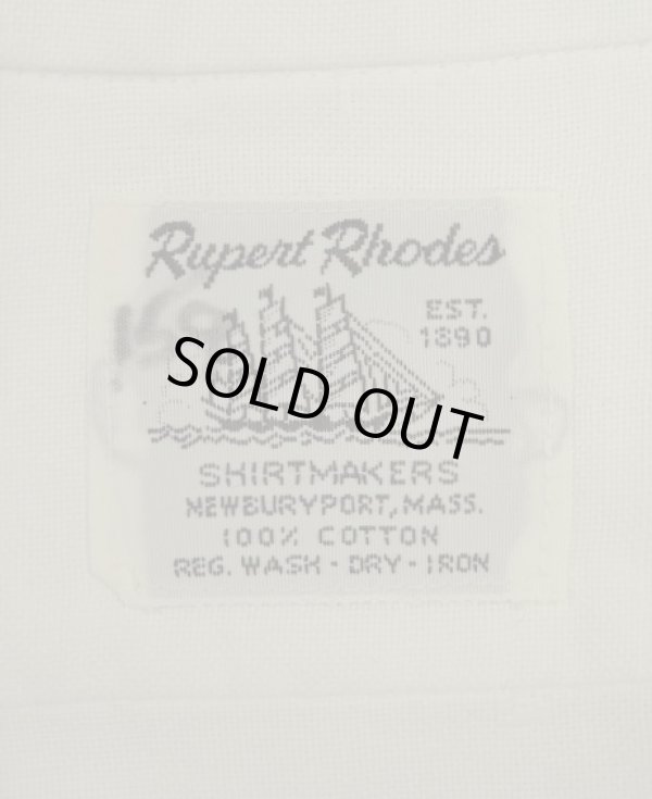 画像2: 60'S RUPERT RHODES 6ボタン マチ付き オックスフォード BDシャツ ホワイト USA製 (VINTAGE)