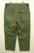 画像6: 60'S アメリカ軍 US ARMY "OG107" 初期モデル コットンサテン 平ボタン ベイカーパンツ L (VINTAGE)