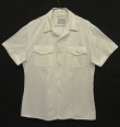 画像1: 50'S アメリカ軍 USMA "CADET STORE WEST POINT" コットンツイル 半袖 オープンカラーシャツ ホワイト (VINTAGE)