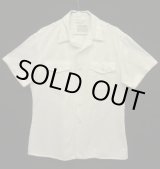 画像: 50'S アメリカ軍 USMA "CADET STORE WEST POINT" コットンツイル 半袖 オープンカラーシャツ ホワイト (VINTAGE)