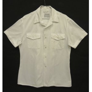 画像: 50'S アメリカ軍 USMA "CADET STORE WEST POINT" コットンツイル 半袖 オープンカラーシャツ ホワイト (VINTAGE)