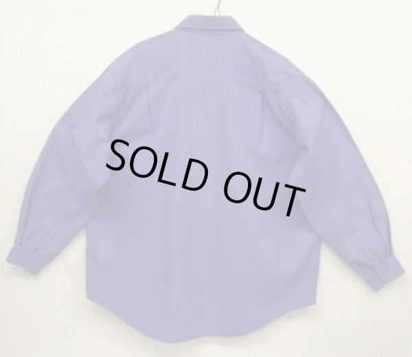 画像3: 90'S PATAGONIA 旧タグ 三角フラップ 長袖 ワークシャツ ブルー マカオ製 (VINTAGE)