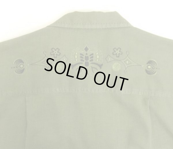 画像6: 04'S PATAGONIA "RHYTHM" 刺繍入り ヘンプ 長袖 フルジップシャツ オリーブ (VINTAGE)