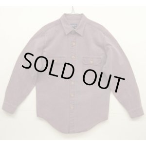 画像: 90'S PATAGONIA キャンバス 長袖 ワークシャツ グレープ マカオ製 (VINTAGE)