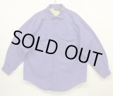 画像: 90'S PATAGONIA 旧タグ 三角フラップ 長袖 ワークシャツ ブルー マカオ製 (VINTAGE)