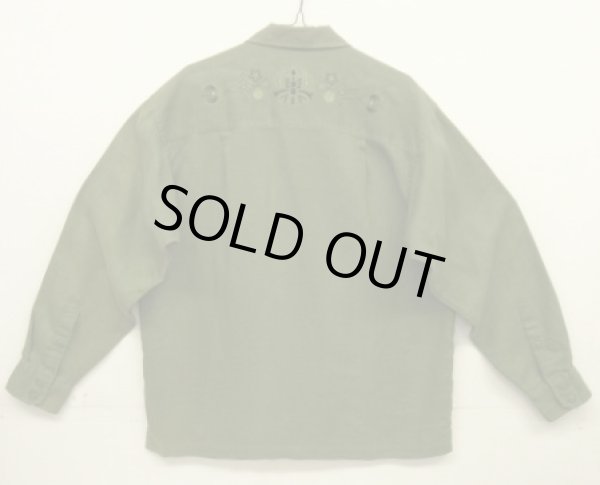 画像5: 04'S PATAGONIA "RHYTHM" 刺繍入り ヘンプ 長袖 フルジップシャツ オリーブ (VINTAGE)