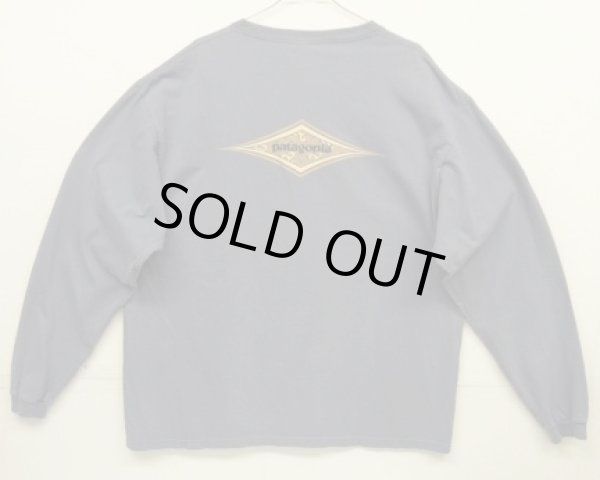 画像1: 90'S PATAGONIA "BENEFICIAL T'S" バックプリント 長袖 Tシャツ ブルー USA製 (VINTAGE)