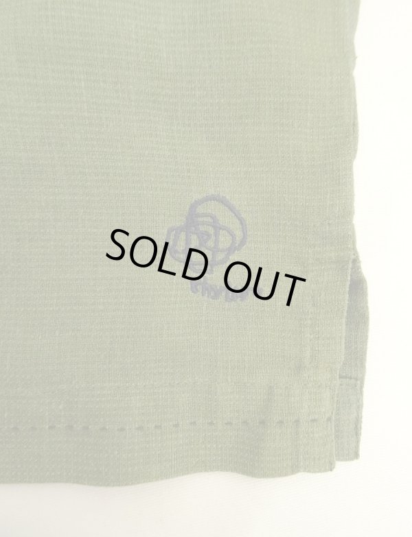 画像4: 04'S PATAGONIA "RHYTHM" 刺繍入り ヘンプ 長袖 フルジップシャツ オリーブ (VINTAGE)