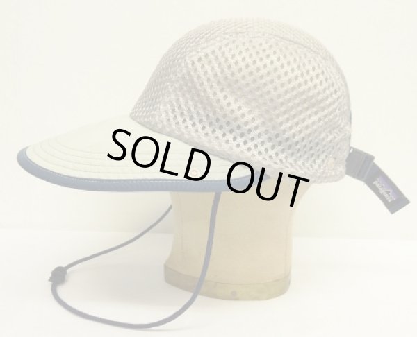 画像6: 90'S PATAGONIA ネックガード付き ナイロン メッシュキャップ ライトブルー USA製 (VINTAGE)