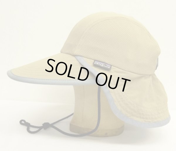 画像3: 00'S PATAGONIA ネックガード付き ナイロン ロングビルキャップ ベージュ (VINTAGE)