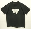 画像1: 80'S THINK BIG! シングルステッチ 半袖 Tシャツ ブラック USA製 (VINTAGE)