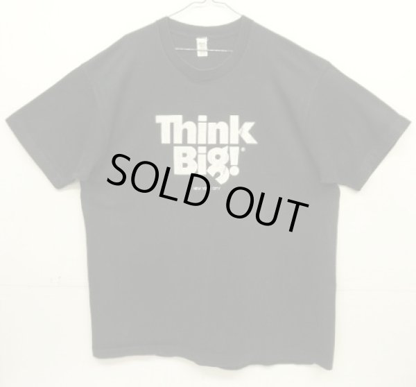 画像1: 80'S THINK BIG! シングルステッチ 半袖 Tシャツ ブラック USA製 (VINTAGE)