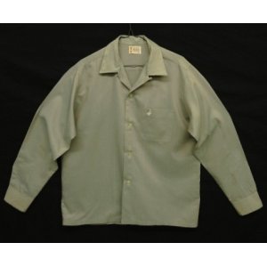 画像: 60'S TOWNCRAFT 長袖 オープンカラーシャツ グレー (VINTAGE)