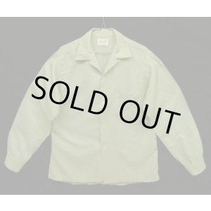 画像: 60'S TOWNCRAFT 長袖 オープンカラーシャツ ライトグリーン (VINTAGE)