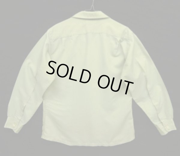 画像3: 60'S TOWNCRAFT 長袖 オープンカラーシャツ ライトグリーン (VINTAGE)