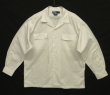 画像1: 90'S RALPH LAUREN "STEWARD" ポプリン フラップ付きポケット 長袖 オープンカラーシャツ ホワイト (VINTAGE)