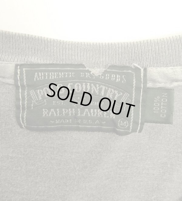 画像2: 90'S RALPH LAUREN "POLO COUNTRY" シングルステッチ ポケット付き 半袖 Tシャツ ブラック USA製 (VINTAGE)
