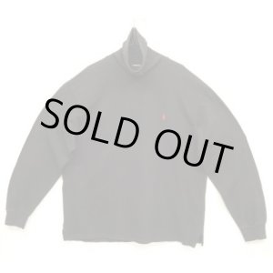 画像: 90'S RALPH LAUREN 鹿の子 タートルネック 長袖 Tシャツ ブラック USA製 (VINTAGE)