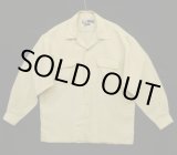 画像: 90'S RALPH LAUREN レーヨン/リネン フラップ付きポケット 長袖 オープンカラーシャツ ベージュ (VINTAGE)