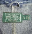 画像2: RALPH LAUREN "POLO COUNTRY" 月桂樹ボタン デニム カバーオール インディゴ (USED)