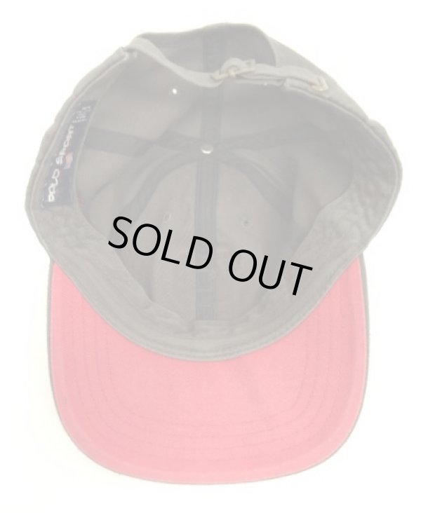 画像5: 90'S RALPH LAUREN "POLO SPORT" WING FOOT ベースボールキャップ ブラック (VINTAGE)